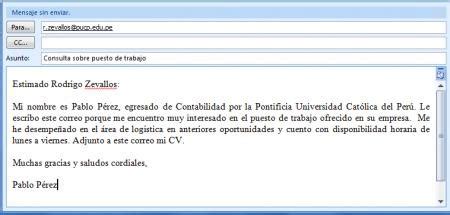 Como Mandar Un Cv Por Email Ejemplos Opciones De Ejemplo