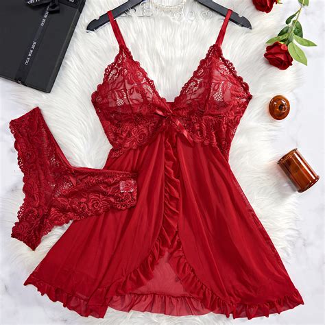 Red Sling Lingerie Set Sexy Santa Nightwear Inspire Uplift