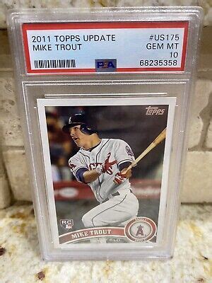 MIKE TROUT 2011 Topps Update US175 PSA 10 Gem Mint RC Rookie Card