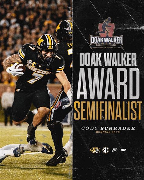 Schrader Named Semifinalist For Doak Walker Award Ozark Radio News