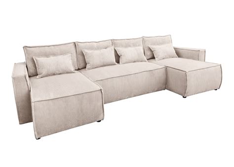 Canapé Convertible Beige en U pas cher Sofa Style 75