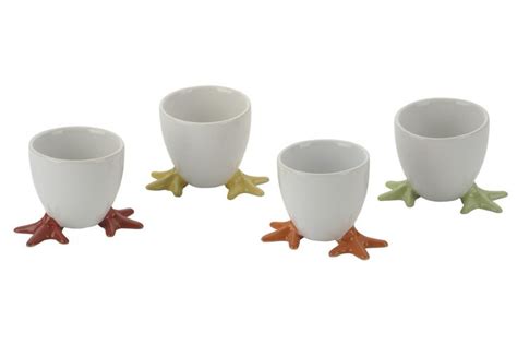 Bia Cordon Bleu Chicken Feet Egg Cups Set 4 Bia Cordon Bleu Egg Cups Novelty Egg Cups