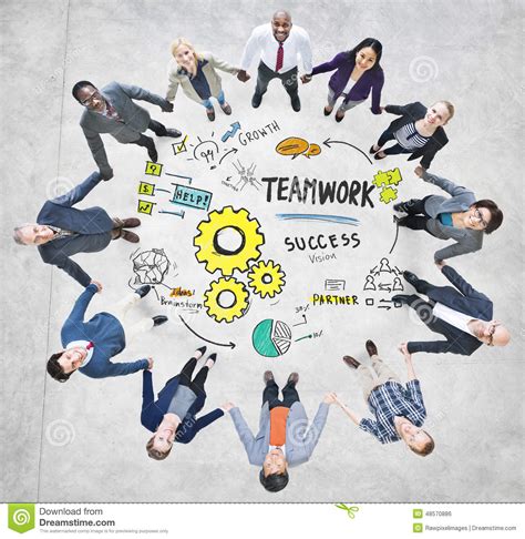 Conceito De Team Collaboration Business People Unity Dos Trabalhos De