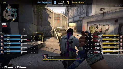 Cs Go Pov Demo Liquid Twistzz Vs Evil Geniuses De Overpass