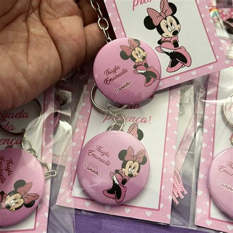 Chaveiro Minnie Personalizado Lembrancinha Elo