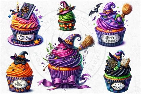 Halloween Element Cupcake Clipart Crafts Sublimation