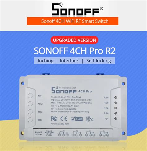 Sonoff Ch Pro R Smart Wifi Relay Switch Channel Rf Control