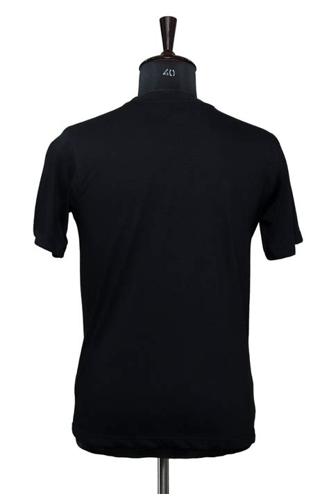 Black Plain Mens Half Sleeves Cotton T Shirt Neck Type Round Size