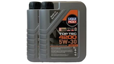 LIQUI MOLY Top Tec 4200 5W 30 2x1 Liter 3706 Longlife 3 VW 50400 50700