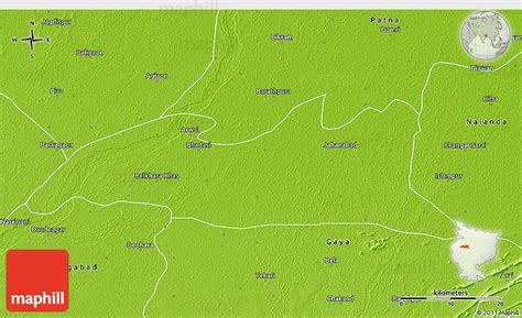 Physical 3D Map of Jehanabad