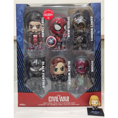 絕版野獸國 HOT TOYS 正版 COSBABY 鋼鐵人 蜘蛛人 幻影 Q版公仔 蝦皮購物