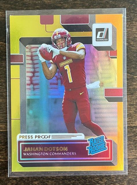 2022 Donruss Jahan Dotson Rated Rookie Gold Premium Press Proof 310