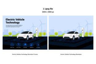 Electric Vehicle Technology Illustration Graphic By Innni Creative