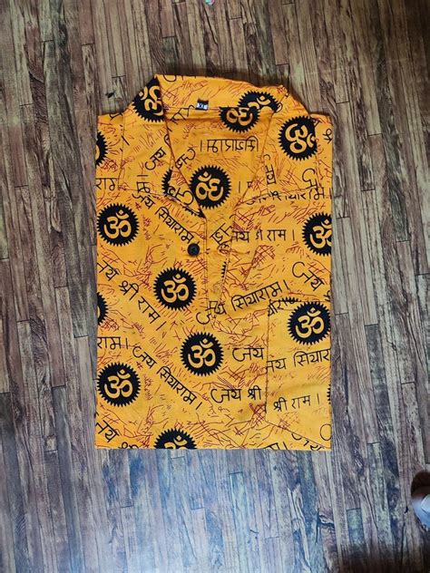 Yellow Cotton Jai Shri Ram Kurta At Best Price In Mathura Id