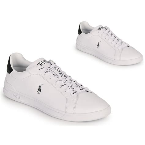 Polo Ralph Lauren Hrt Ct Ii Sneakers Athletic Shoe Blanco Negro