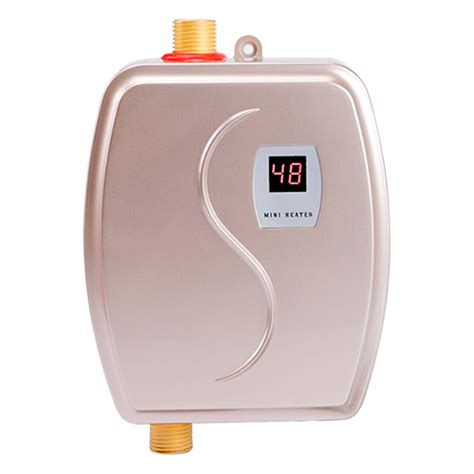 W Mini Electric Tankless Hot Water Heater Instant Hot Water Heating