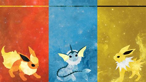 Flareon - Vaporeon - Jolteon Dekstop by DrBoxHead on DeviantArt