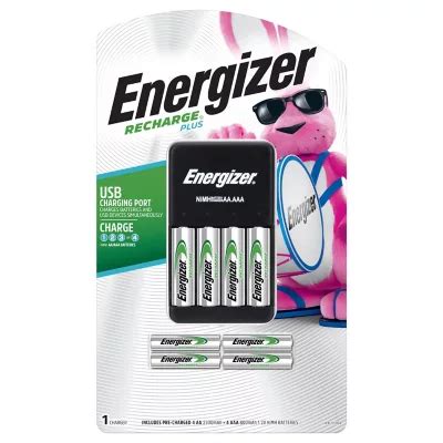 Energizer Recharge Powerplus Charger Aa Aaa Batteries Pk Sam S Club