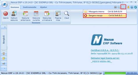 Nexus Erp Posibilitate De Tergere Mesaje Din Cadrul Mesageriei Interne