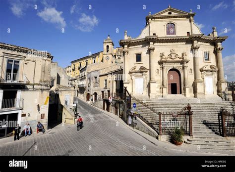 Italy Sicily Ragusa Ibla Chiesa Anime Sante Del Purgatorio Stock