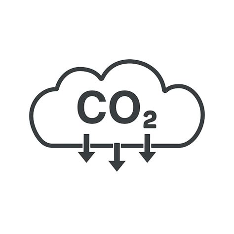 Premium Vector Co Cloud Icon Carbon Emissions Reduction Icon This