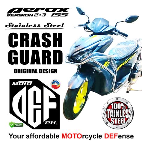 YAMAHA AEROX V2 V3 HALF CRASH GUARD STAINLESS STEEL MOTORCYCLE ARMOR