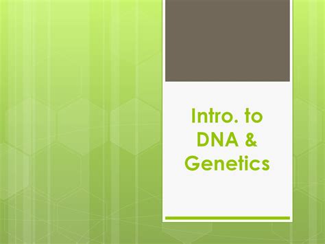 Intro To Dna And Genetics Ppt Download