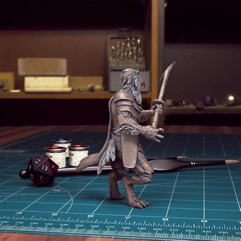 DND Heroes Male Kenku Fighter Pre Supported 3D Model 3D Printable