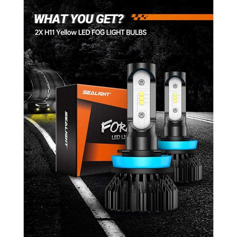 Sealight H Yellow Led Fog Light Bulb Or Drl Much Brighter Amber