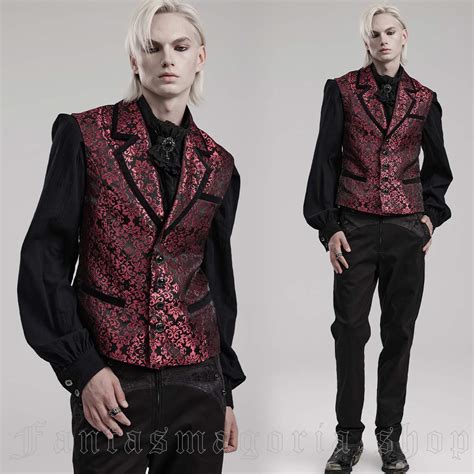 Brocade Imprints Red Waistcoat