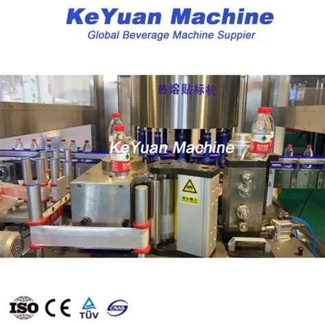 Automatic Rotary Feeding Table Hot Melt Glue Labeling Machine To Water Beverage Carbonated