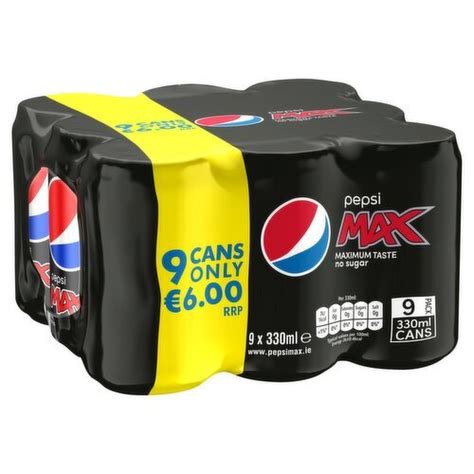 Pepsi Max Sugar Free Cola Cans 9 Pack 330 Ml Storefront En