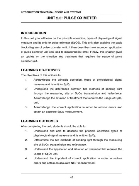 Pulse Oximeter SPO2 | PDF | Hemoglobin | Hypoxia (Medical)
