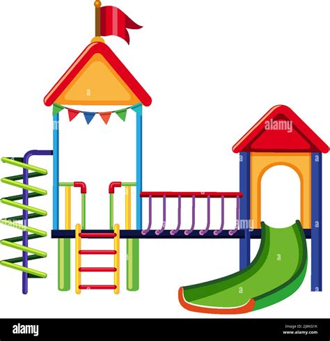 Outdoor Playground Slide For Kids Illustration Stock Vector Image And Art