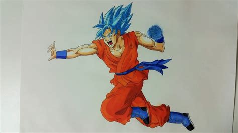 How To Draw Goku Super Saiyan Blue Goku Drawing Blue Ssgss Draw