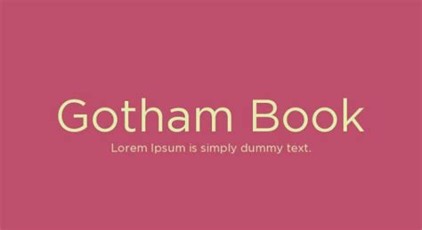 Gotham Book Font - Fonts Studio