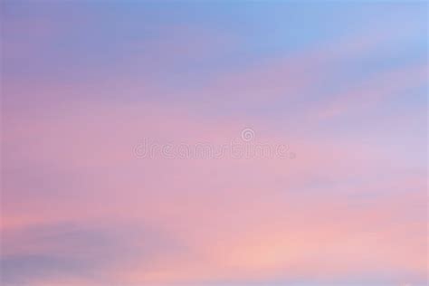 Sky in the Pink and Blue Colors. Effect of Light Pastel Colored of ...