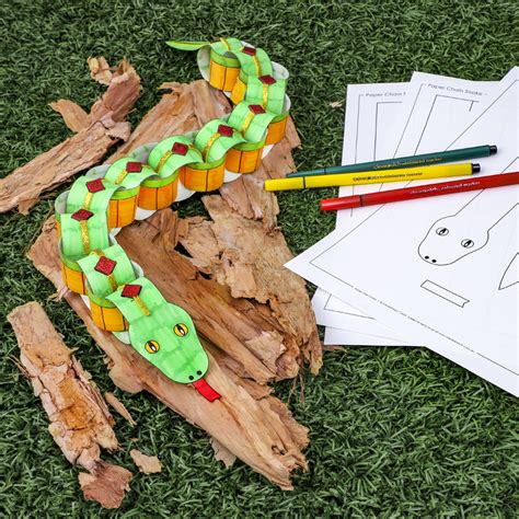 World Snake Day Paper Chain Snake Paper Card CleverPatch