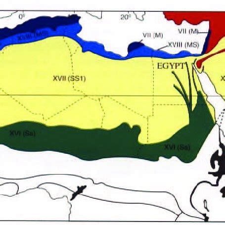 Habitat distribution in Egypt (EEAA 2008). | Download Scientific Diagram