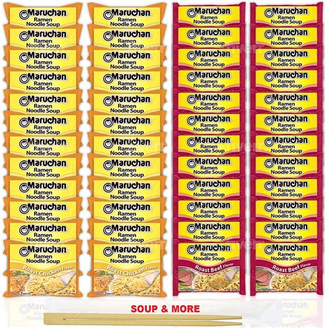 Maruchan Ramen Instant Noodle Soup Variety 2 Flavors 24 Packs Roast