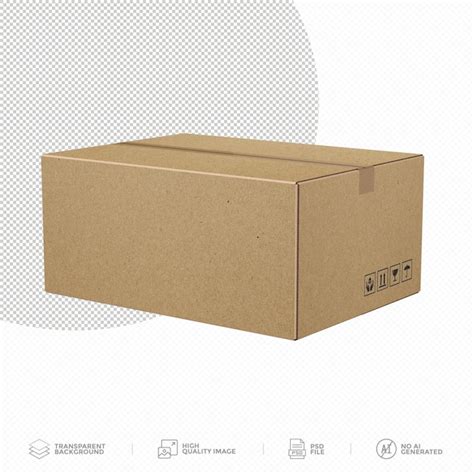 Premium PSD Cardboard Box On Transparent Background