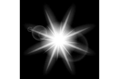 White Starburst Effect Light Flare Ray Graphic By Vectortatu