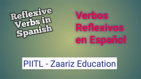 Reflexive Verbs In Spanish Verbos Reflexivos En Español Youtube