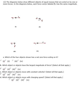 Answered The Diagrams Below Show Different Objects Of Equal Masses