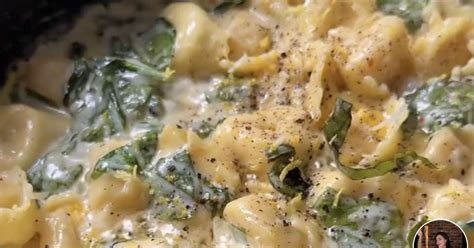 Tortellini W Spinach Lemon Cream Sauce Recipe Samsung Food