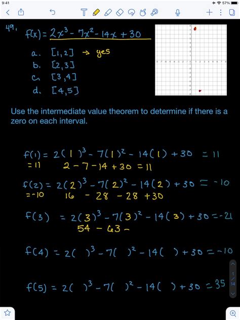 SOLVED For Exercises 39 40 Determine Whether The Intermediate Value