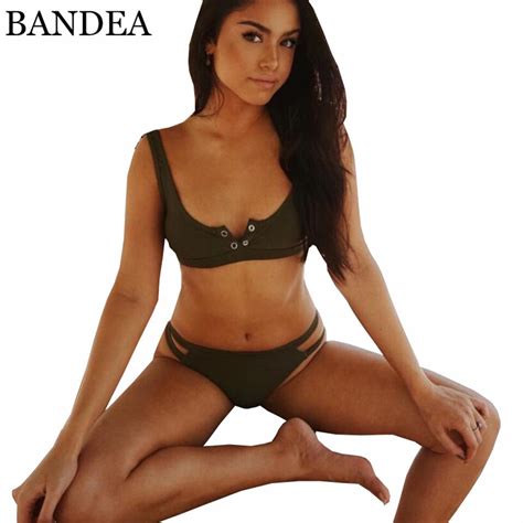 Bandea Conjunto De Bikini Con Cuello Redondo Para Mujer Ba Ador Sexy