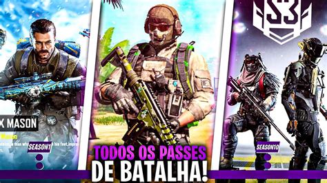 TODOS OS PASSES DE BATALHA SEASON 1 10 CALL OF DUTY MOBILE YouTube