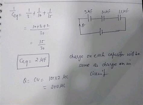 Three Capacitors Uf Uf And Uf Are Connected In Series To A