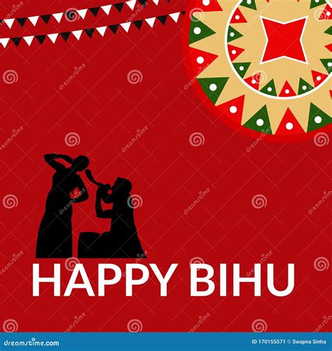 BIHU FESTIVAL stock vector. Illustration of assam, folk - 170155571